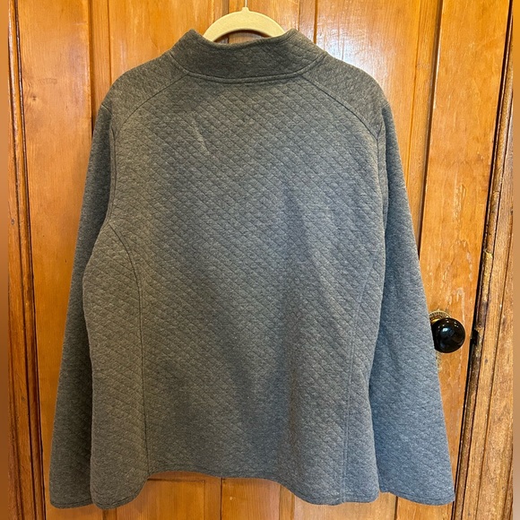 Croft & Barrow Gray Quilted Zip Jacket - Picture 5 of 6